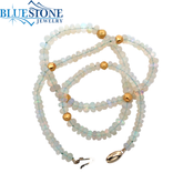 Beaded Ethiopian Opal Necklace- 22 Inches