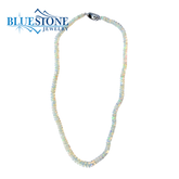Sterling Silver Beaded Ethiopian Opal Necklace- 18 Inches