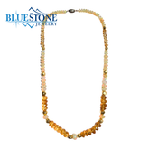 Beaded Ethiopian Opal and Citrine Necklace- 20"