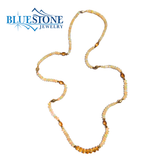 Beaded Ethiopian Opal and Citrine Necklace- 36"