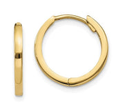 14K Yellow Gold Huggies Earrings 13x1.8mm