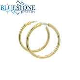 Gold Plated 2mm Hoop Earrings