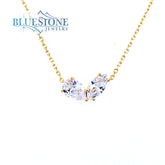 Gold Plated Necklace with CZs- 18 Inches