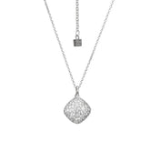 Silver Necklace with CZs- 20 Inches