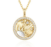 Gold Plated Sun And Stars Necklace- 20 Inches