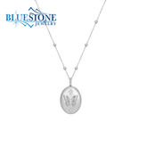 Sterling Silver Butterfly Locket Necklace - 20"