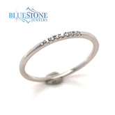 Sterling Silver Ring with CZs- Size 7