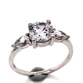 Sterling Silver Ring with Cubic Zirconia- Ring Size 7