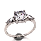 SPECIAL ORDER ONLY: 14K White Gold Engagement Ring with Lab Grown Diamonds- Ring Size 5