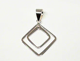 Sterling Silver Diamond Shape Pendant