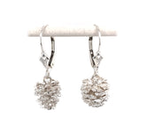 Sterling Silver Pine Cone Lever Back Earrings