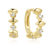 Gold Plated Sparkle Huggie Earrings