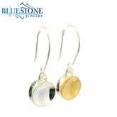 Silver & Gold Reversible Disc Earrings