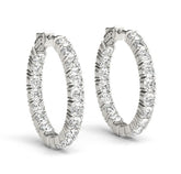 Sterling Silver Hoops with CZs