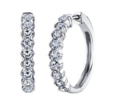 Sterling Silver Hoops with CZs