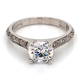 18 Karat White Gold Engagement Ring