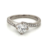 18 Karat White Gold Engagement Ring