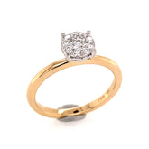 14 Karat Yellow Gold Diamond Engagement Ring