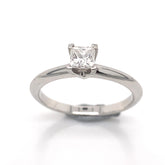 Tiffany & Co. Platinum Engagement Ring with 0.32 Carat Princess Cut Diamond
