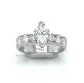 14kt White Gold Diamond Engagement Ring- Size 5.75