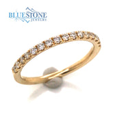 14K Yellow Gold Diamond Band- Size 6.25