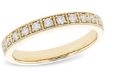 14 Karat Yellow Gold Ring with 16 Round Diamonds