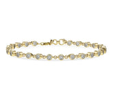 14kt Yellow Gold Diamond Bracelet- 7"