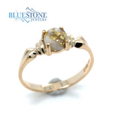14kt Yellow Gold w/ Gold Quartz Ring- Size 7.5