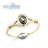 14 Karat Yellow Gold Ring w/ Gold Quartz- Ring size 7