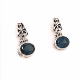 Silver London Blue Topazs Earrings
