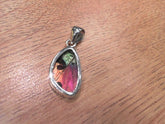 Lady's Extra Small Sterling Silver Pendant with Butterfly Wings Sunset