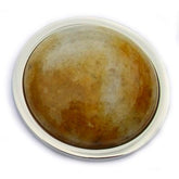 Silver Pendant Coin with Graphic Feldspar