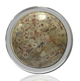 Silver Pendant Coin with Mica Quartz