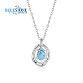 Sterling Silver Necklace with Turquoise- 20 Inches