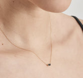 14kt Yellow Gold Solitaire Tourmaline Necklace