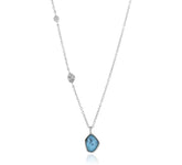 Sterling Silver Necklace with Turquoise - 20"