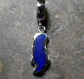 Small Sterling Silver Donner Lake Charm with Lapis Gemstone that will