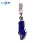 Small Silver Donner Lake Charm with Lapis