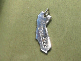 Sterling Silver California Pendant engraved with a heart and "Truckee,