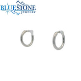 Sterling Silver 2mm Hoop Earrings - 1/2"