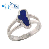 Small Silver Lake Tahoe Ring with Lapis- NEW 2022 DESIGN- Size 7