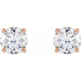 14K Rose 1 CTW Lab-Grown Diamond Earrings