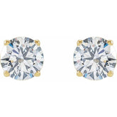 14K Yellow 2 1/2 CTW Lab-Grown Diamond Earrings