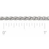 Sterling Silver 2.4 mm Wheat Chain by the Inch