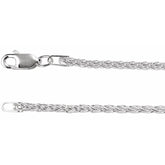Sterling Silver 2.25 mm Wheat 20" Chain