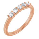14K Rose 1/3 CTW Lab-Grown Diamond Anniversary Band