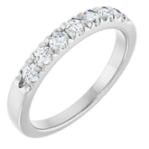 Platinum 3/8 CTW Lab-Grown Diamond French-Set Anniversary Band