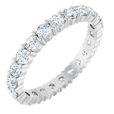 14K White 1 3/8 CTW Lab-Grown Diamond Eternity Band Size 7