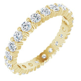 14K Yellow 1 1/3 CTW Lab-Grown Diamond Eternity Band Size 6