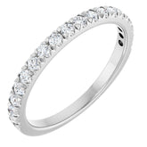 14K White 1/3 CTW Lab-Grown Diamond French-Set Anniversary Band